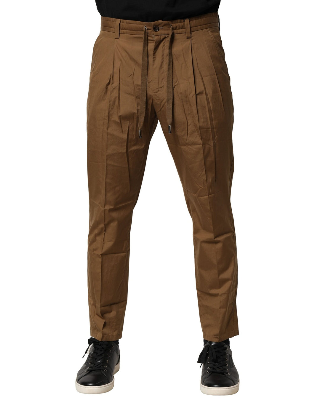Dolce &amp; Gabbana Sample Sale Dolce &amp; Gabbana Brown Cotton Chino Mid Waist Men Pants - | Designer outlet