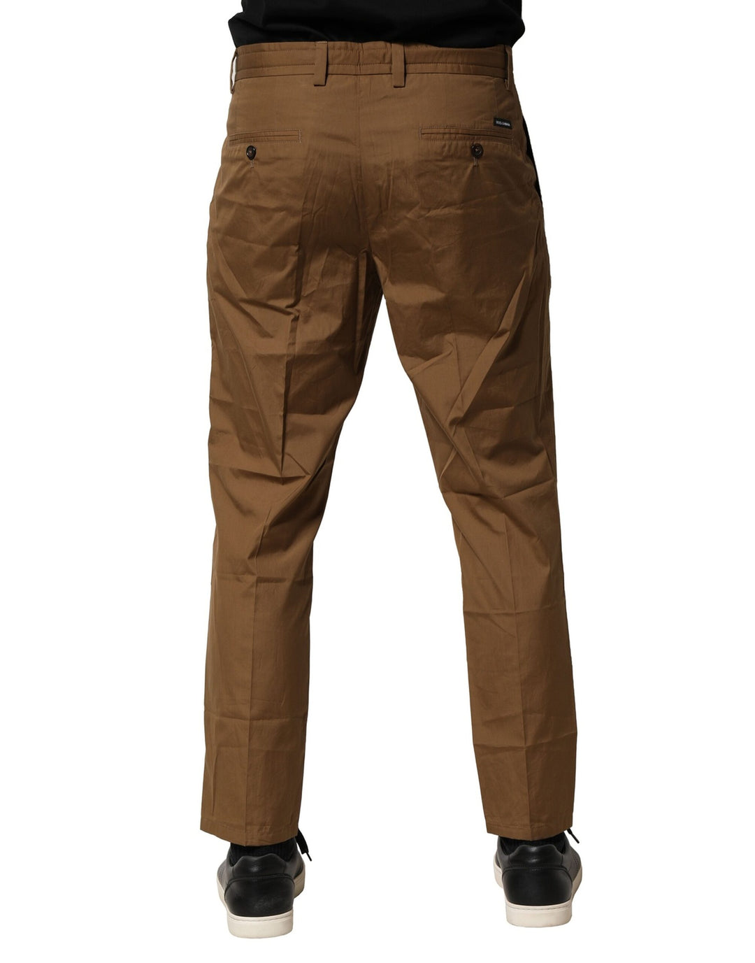 Dolce &amp; Gabbana Sample Sale Dolce &amp; Gabbana Brown Cotton Chino Mid Waist Men Pants - | Designer outlet