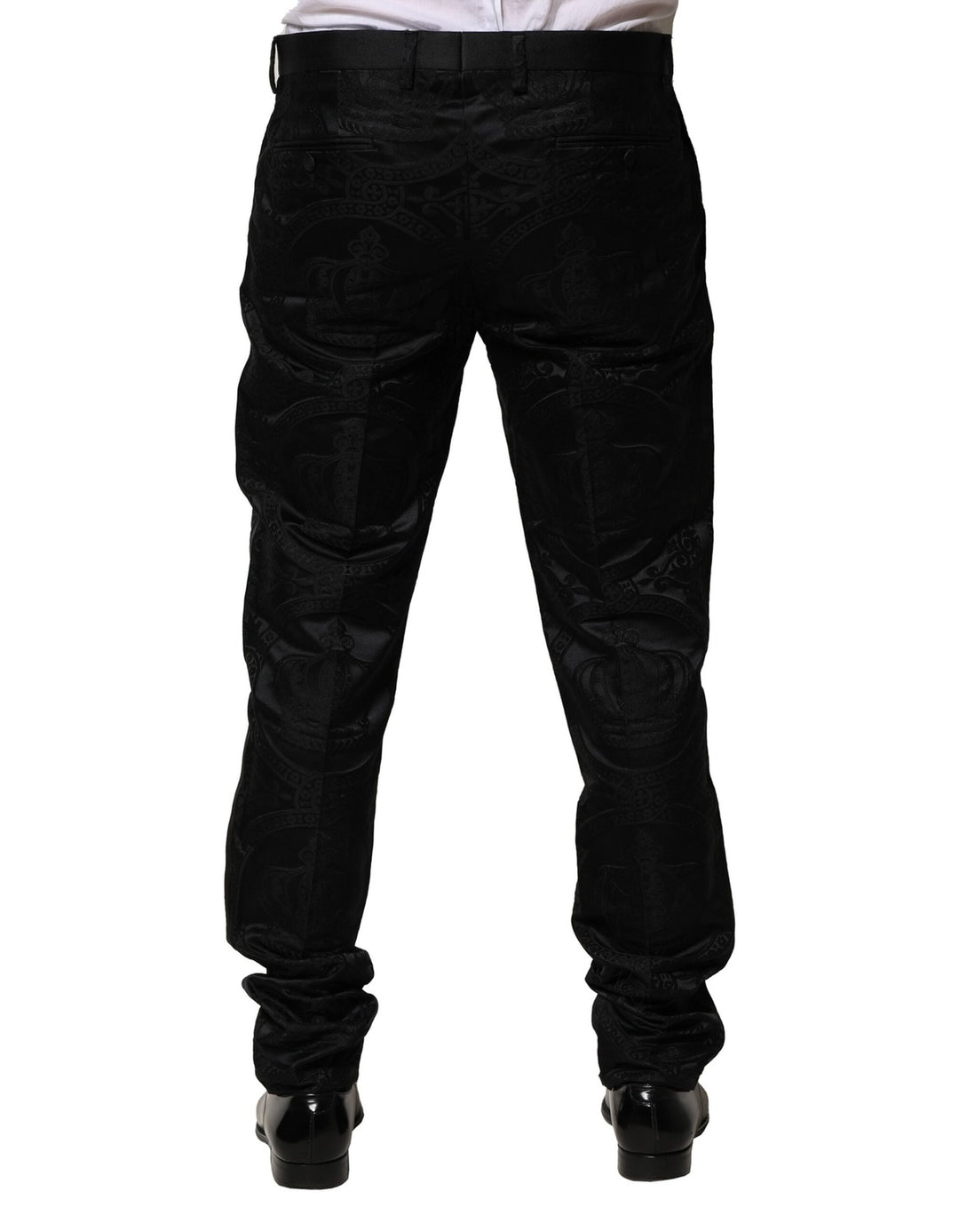 Dolce &amp; Gabbana Sample Sale Dolce &amp; Gabbana Black Cotton DG Crown Dress Pants - | Designer outlet