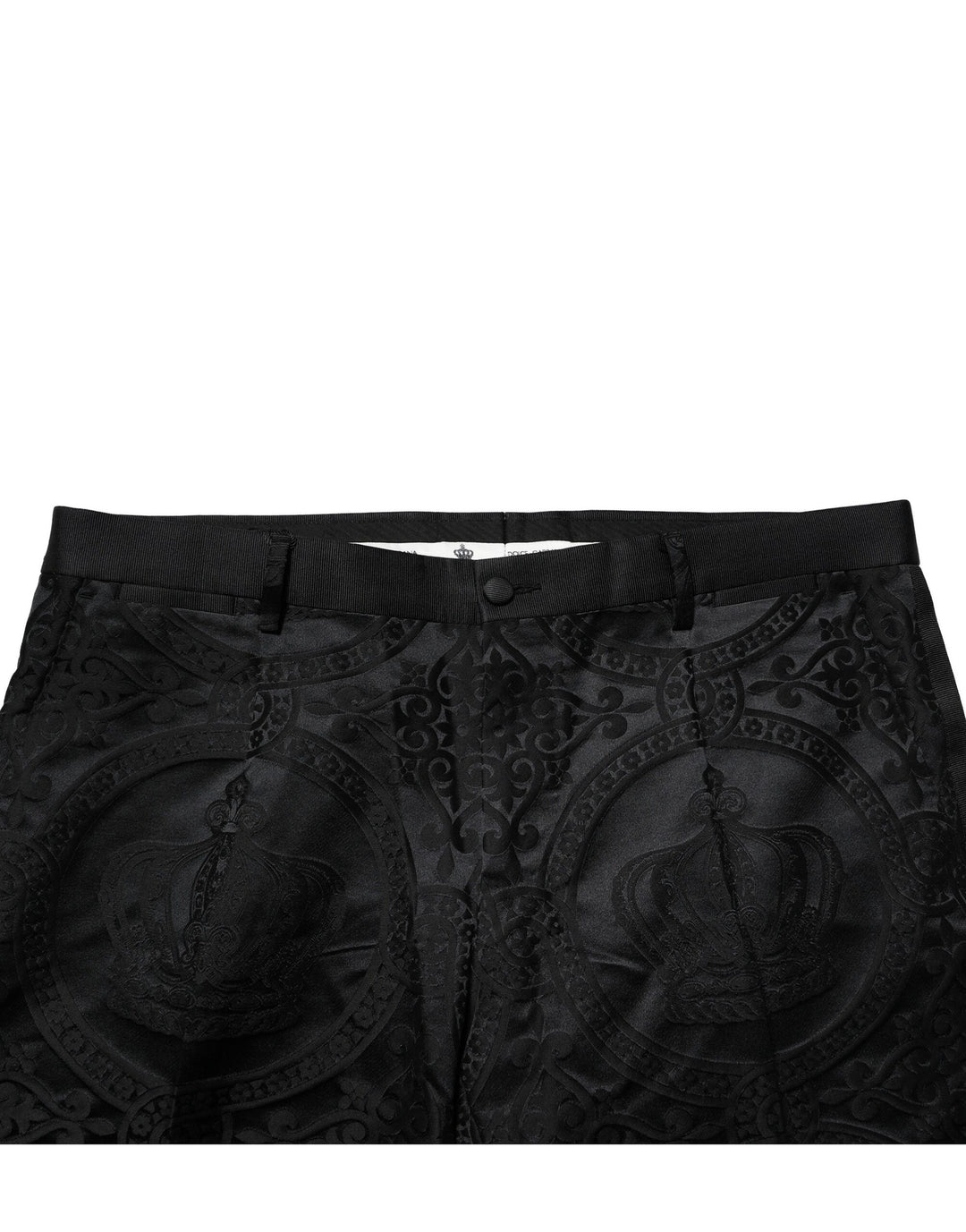 Dolce &amp; Gabbana Sample Sale Dolce &amp; Gabbana Black Cotton DG Crown Dress Pants - | Designer outlet