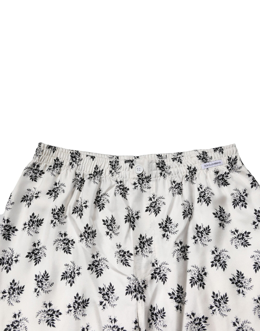 Dolce &amp; Gabbana Sample Sale Dolce &amp; Gabbana White Floral Silk Casual Lounge Pants - | Designer outlet