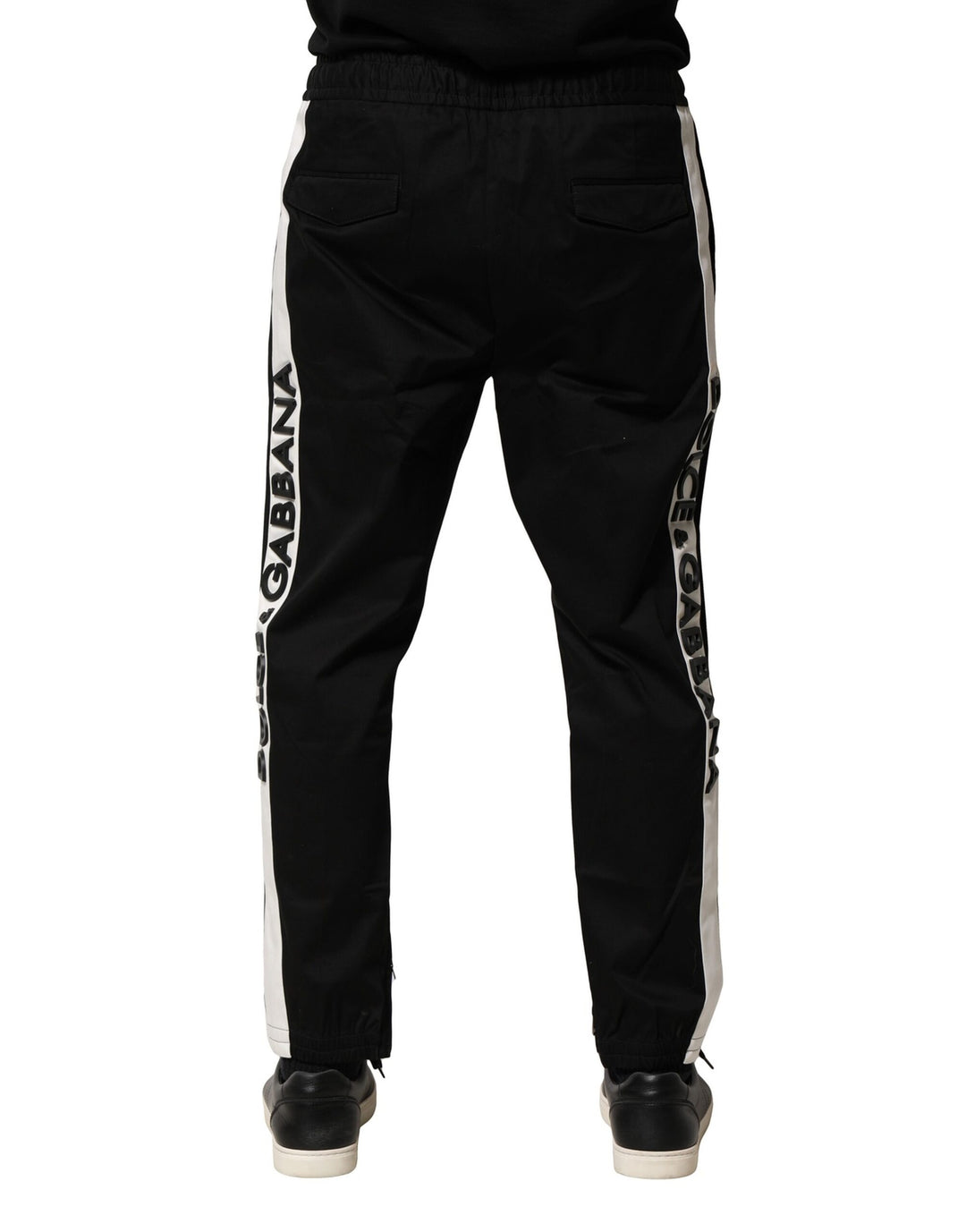 Dolce &amp; Gabbana Sample Sale Dolce &amp; Gabbana Black Cotton Mid Waist Jogger Pants - | Designer outlet