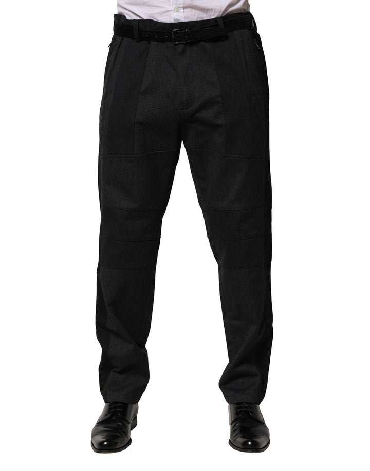 Dolce &amp; Gabbana Sample Sale Dolce &amp; Gabbana Black Cotton Dress Slim Formal Pants - | Designer outlet