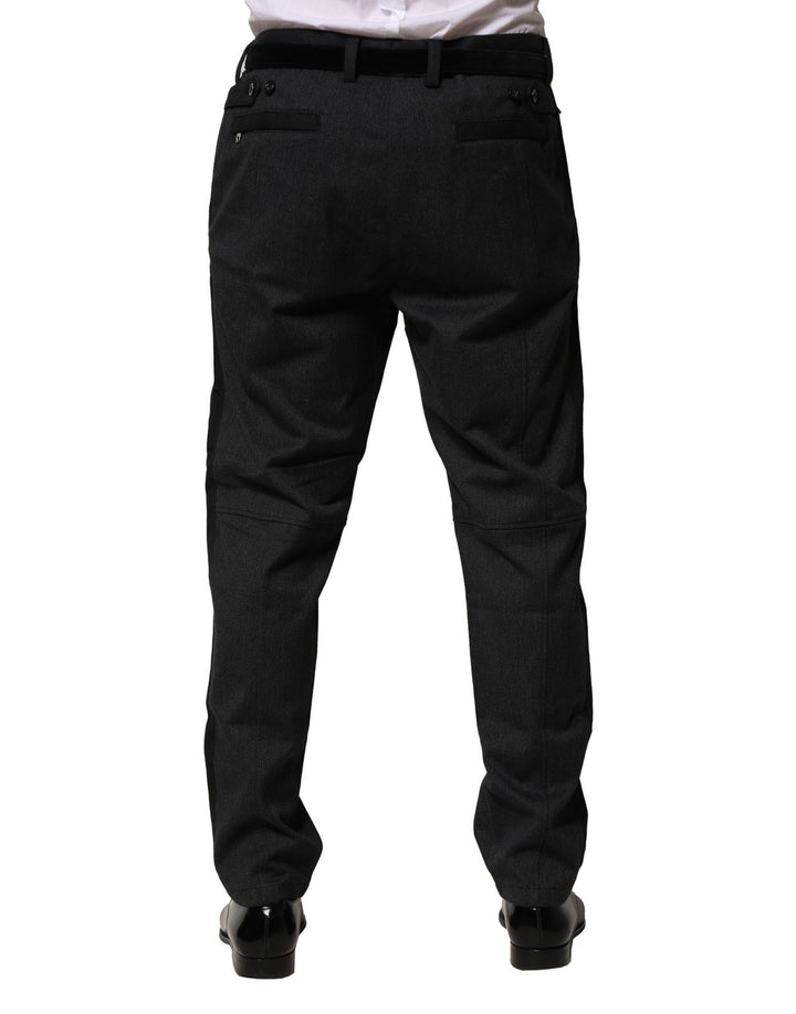 Dolce &amp; Gabbana Sample Sale Dolce &amp; Gabbana Black Cotton Dress Slim Formal Pants - | Designer outlet