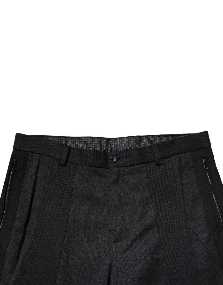 Dolce &amp; Gabbana Sample Sale Dolce &amp; Gabbana Black Cotton Dress Slim Formal Pants - | Designer outlet