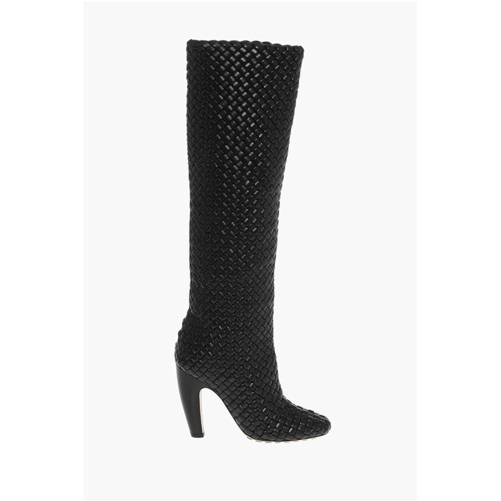 Bottega Veneta Woven Leather CANALAZZO Under the Knee Boots 10cm