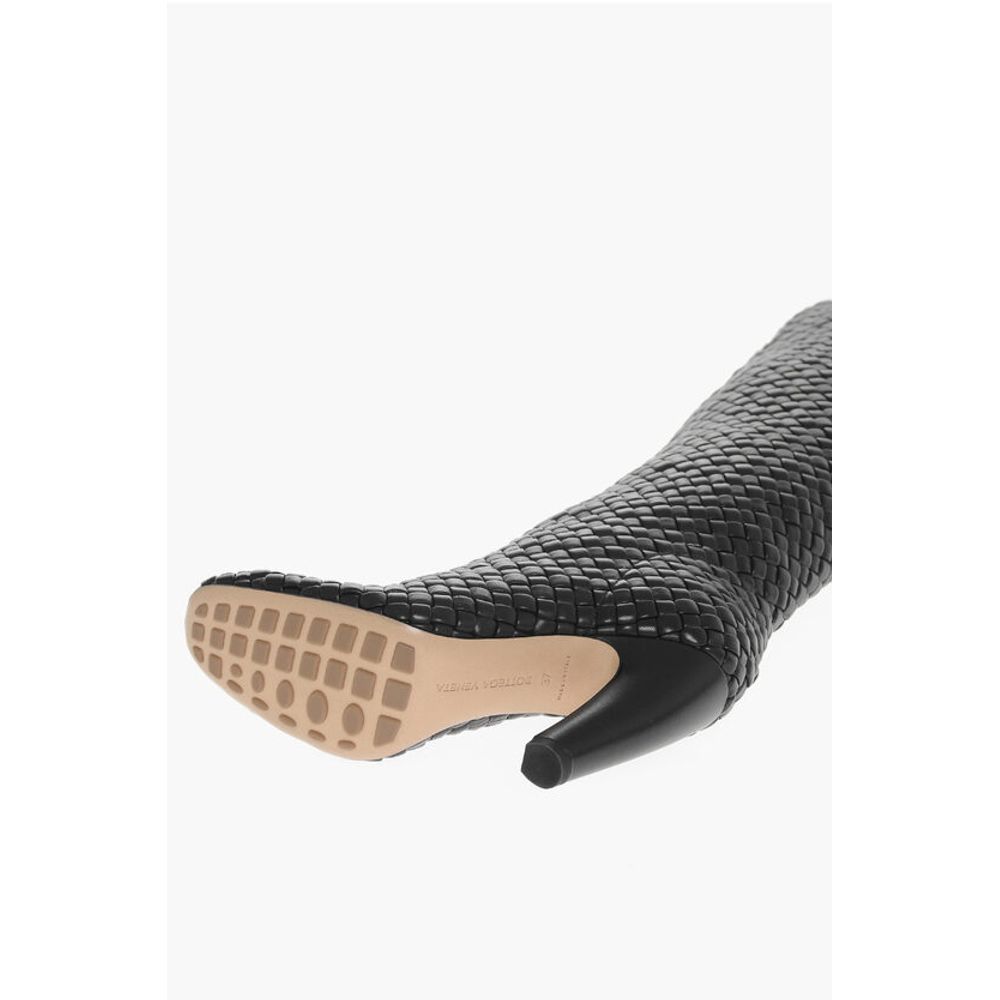 Bottega Veneta Woven Leather CANALAZZO Under the Knee Boots 10cm