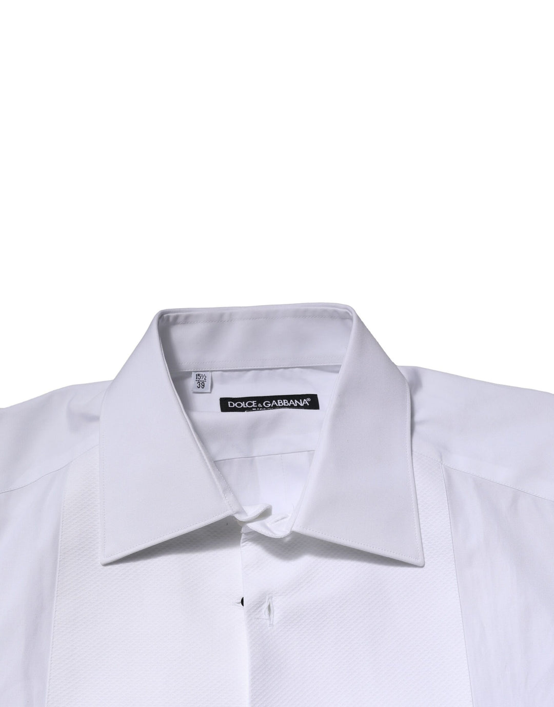 Dolce &amp; Gabbana Sample Sale Dolce &amp; Gabbana White GOLD Crown Cotton Dress Formal Shirt - | Designer outlet