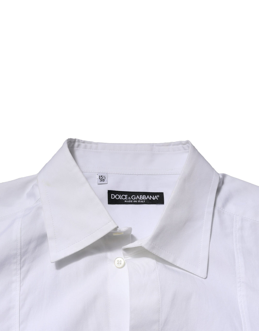 Dolce & Gabbana White Poplin Cotton Formal Men Dress Shirt
