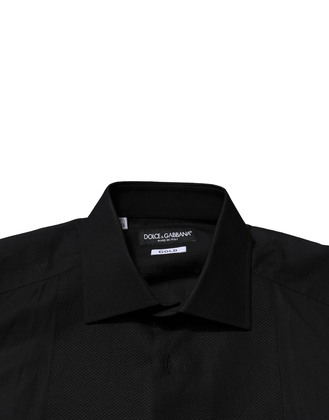Dolce &amp; Gabbana Sample Sale Dolce &amp; Gabbana Black GOLD Long Sleeves Dress Formal Shirt - | Designer outlet