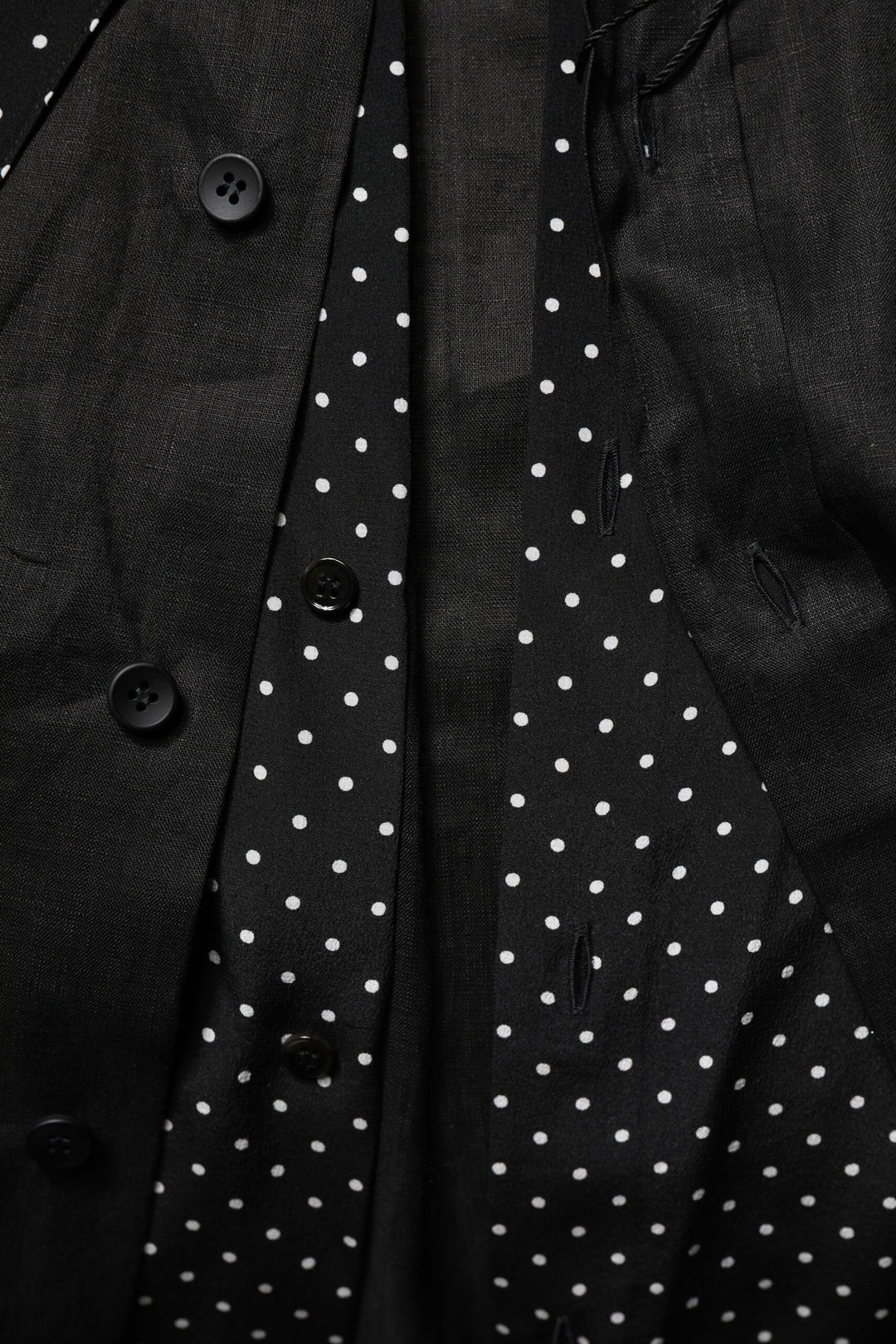 Dolce & Gabbana Black Polka Dot Collar Tie Neck Casual Shirt by Dolce & Gabbana outlet now on sale