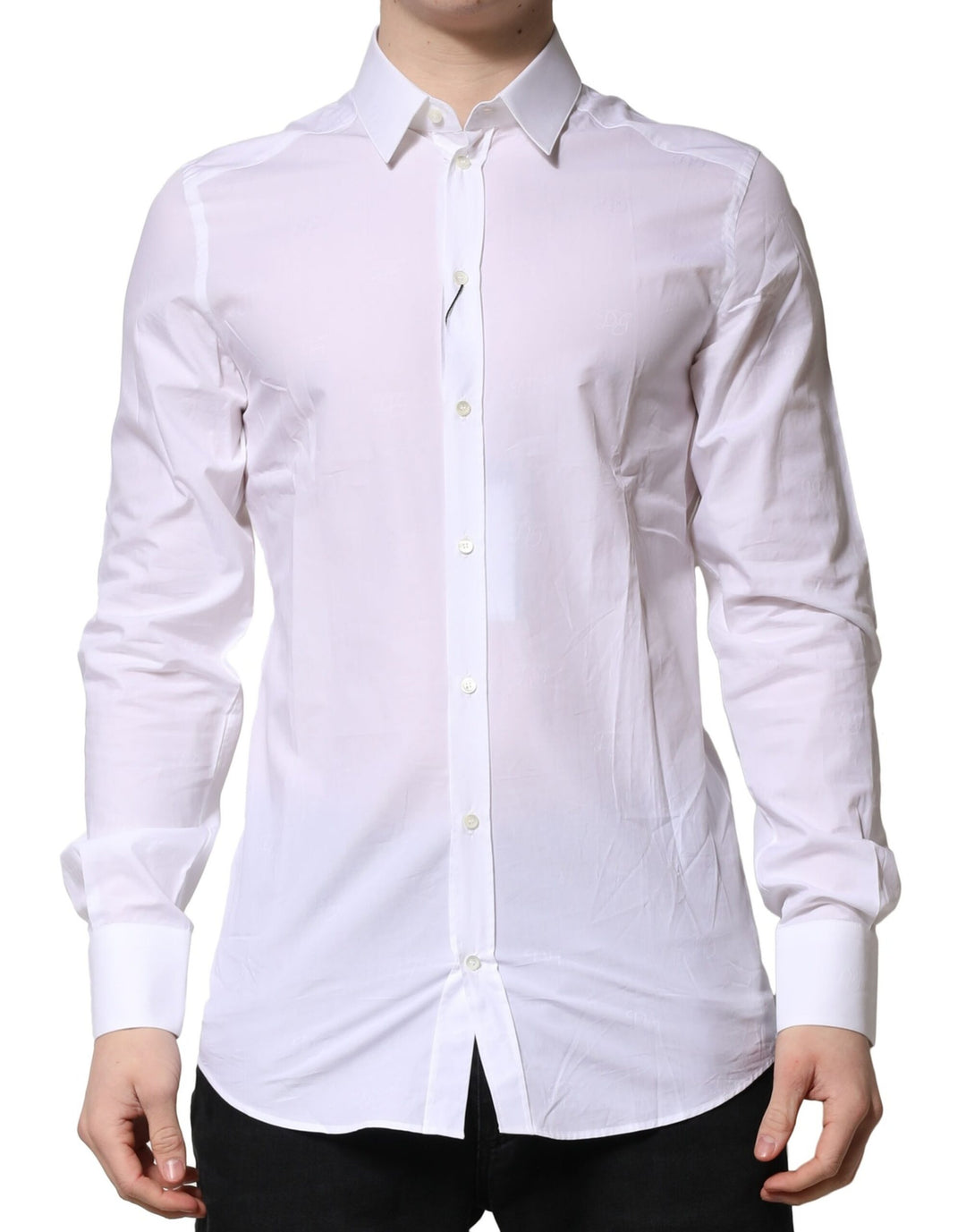 Dolce &amp; Gabbana White GOLD Long Sleeves Dress Formal Shirt by Dolce &amp; Gabbana outlet now on sale