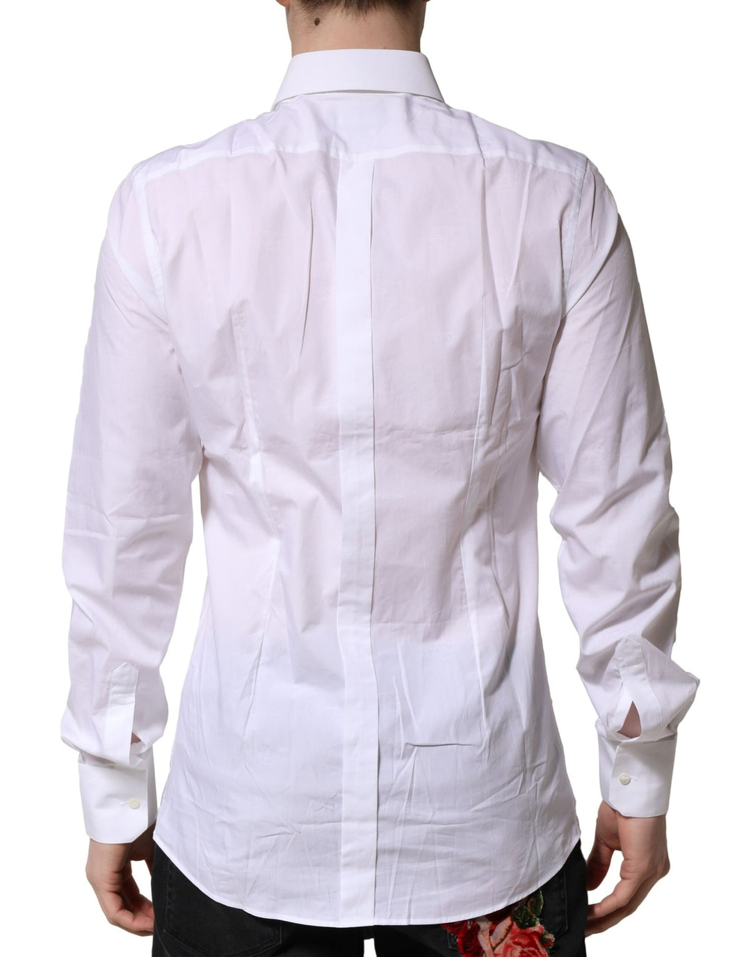 Dolce &amp; Gabbana White GOLD Long Sleeves Dress Formal Shirt by Dolce &amp; Gabbana outlet now on sale