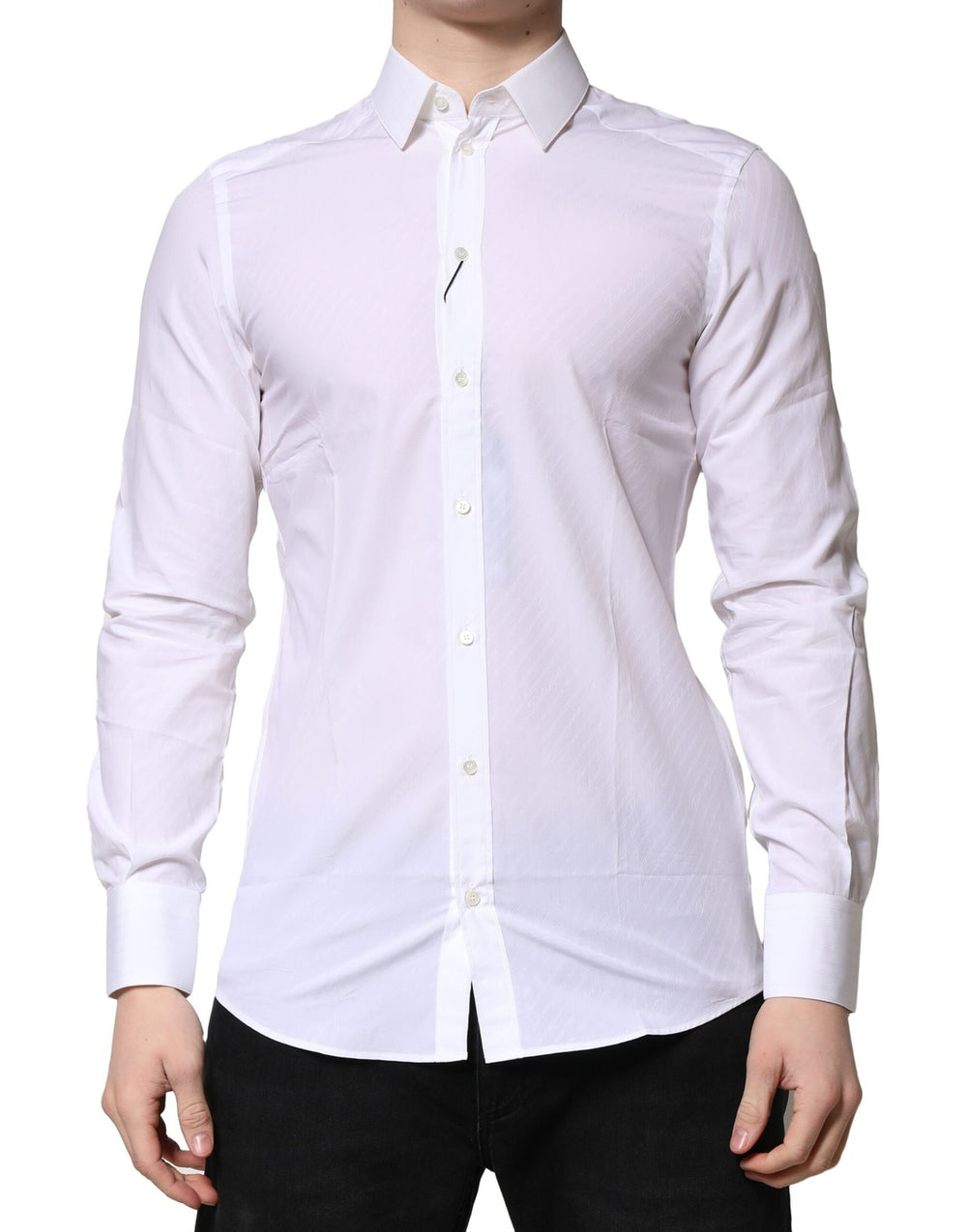 Dolce & Gabbana White MARTINI Long Sleeves Dress Formal Shirt by Dolce & Gabbana outlet now on sale