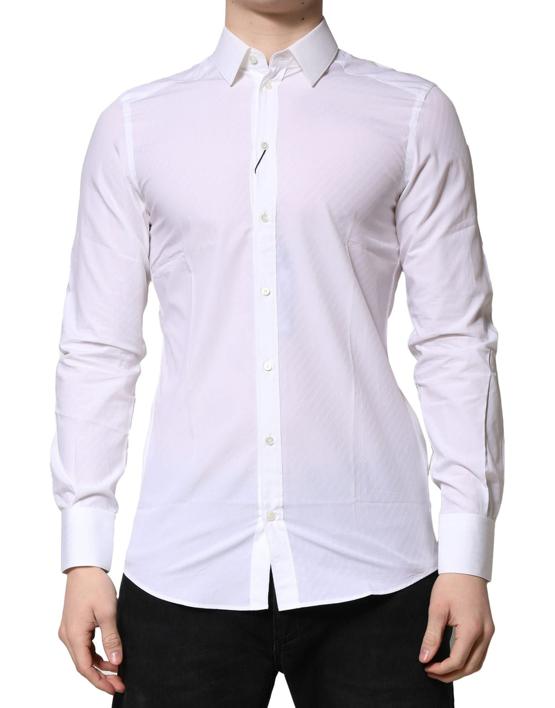 Dolce & Gabbana White MARTINI Long Sleeves Dress Formal Shirt by Dolce & Gabbana outlet now on sale