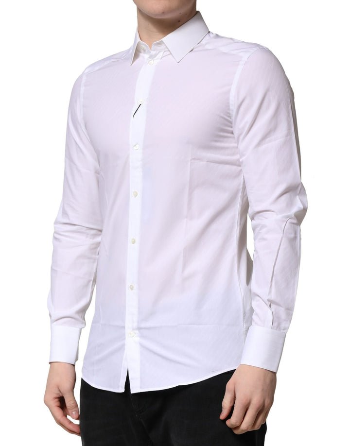 Dolce & Gabbana White MARTINI Long Sleeves Dress Formal Shirt by Dolce & Gabbana outlet now on sale