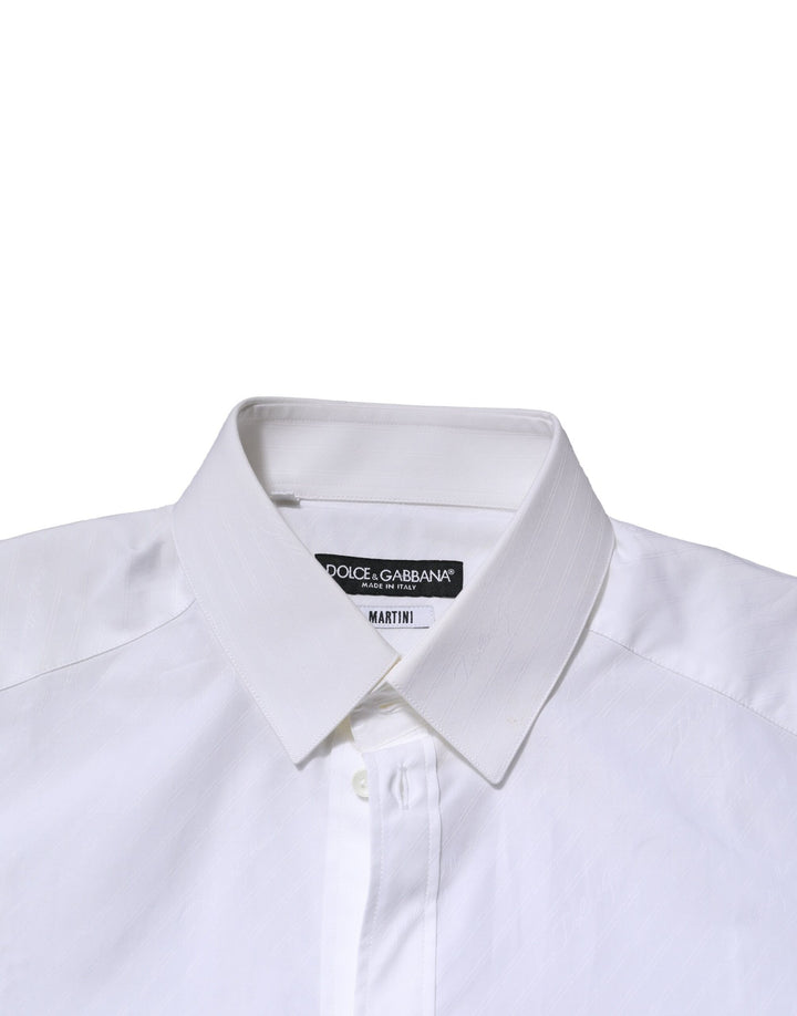 Dolce & Gabbana White MARTINI Long Sleeves Dress Formal Shirt by Dolce & Gabbana outlet now on sale