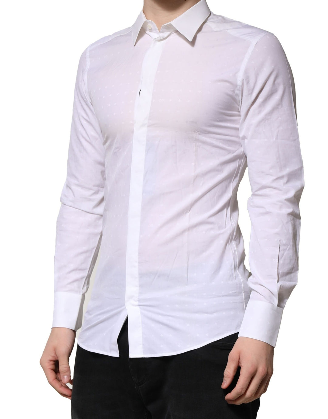 Dolce &amp; Gabbana Sample Sale Dolce &amp; Gabbana White GOLD Long Sleeves Dress Men Formal Shirt - | Designer outlet