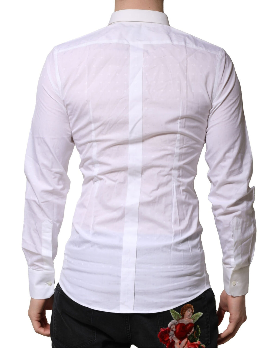 Dolce &amp; Gabbana Sample Sale Dolce &amp; Gabbana White GOLD Long Sleeves Dress Men Formal Shirt - | Designer outlet