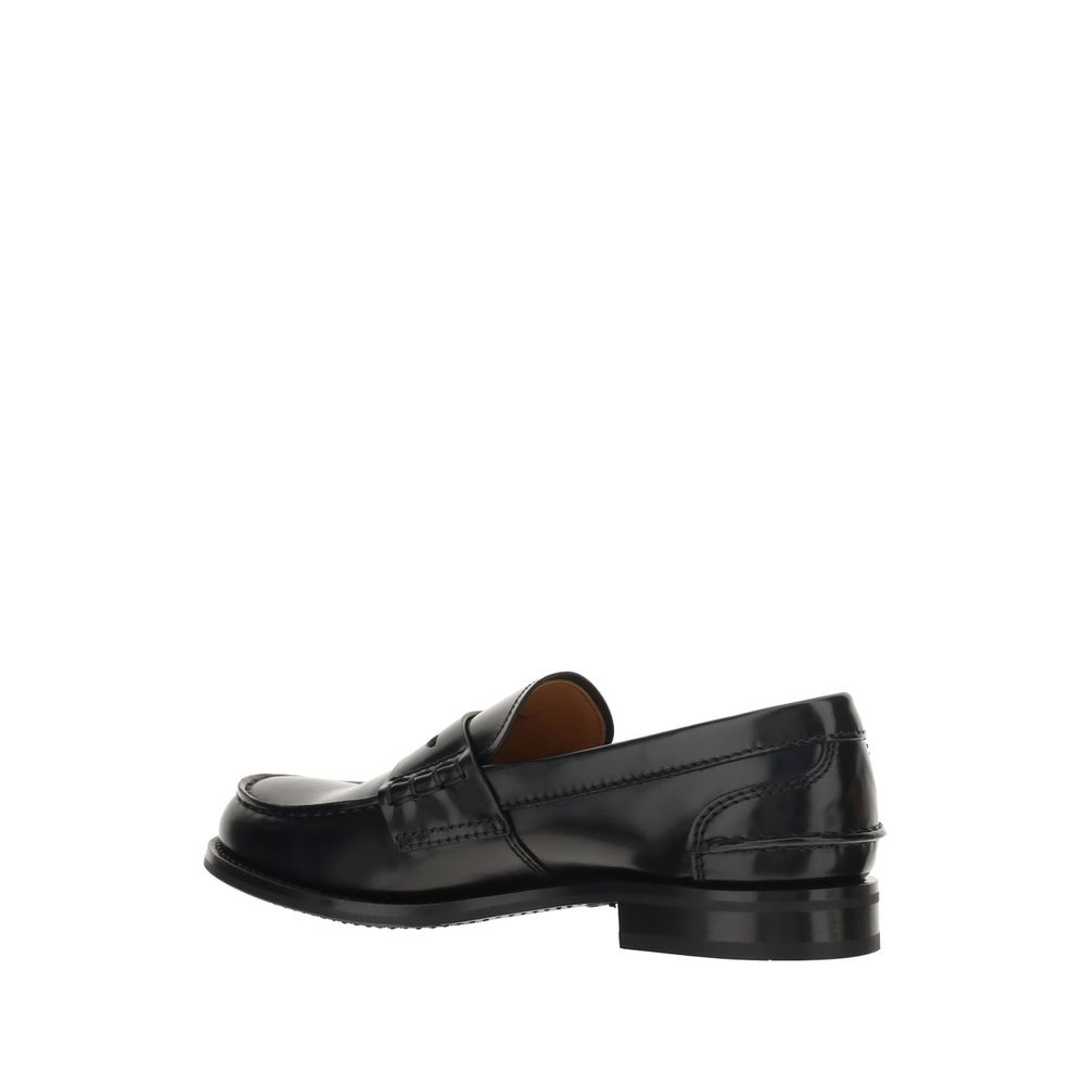 Church's Black Calf Leather Bos Taurus Slip-On Loafers
