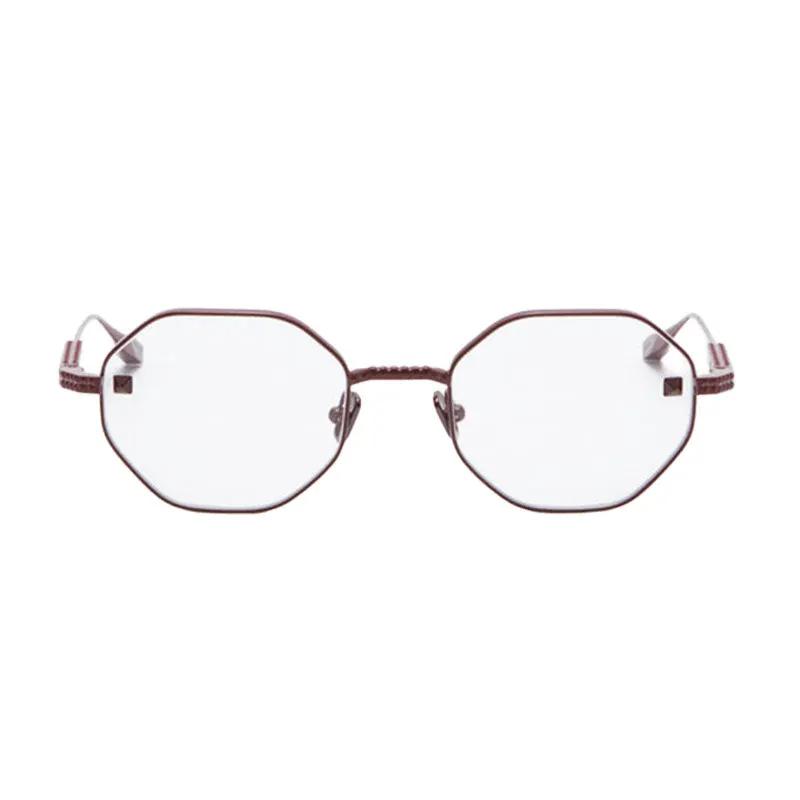 Valentino Eyeglasses Geometric Full Rim, Bordeaux Frame And Clear Demo Lens Lens Vlx-122B