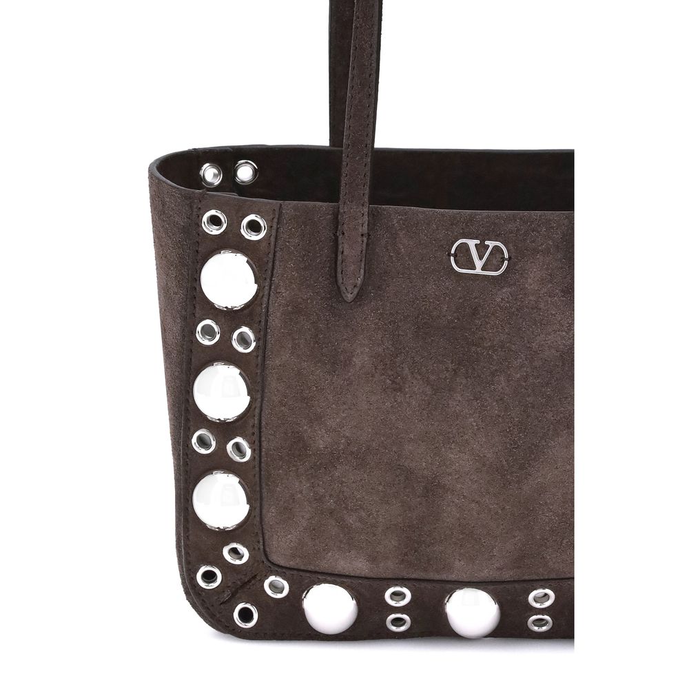 【VIP価格】VALENTINO Suede Nellcote Tote Bag Valentino Garavani Nellcote Mirrored Suede Tote Bag | Neiman