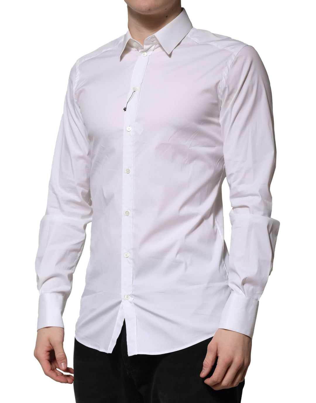 Dolce & Gabbana White Cotton GOLD Long Sleeves Formal Shirt by Dolce & Gabbana outlet now on sale