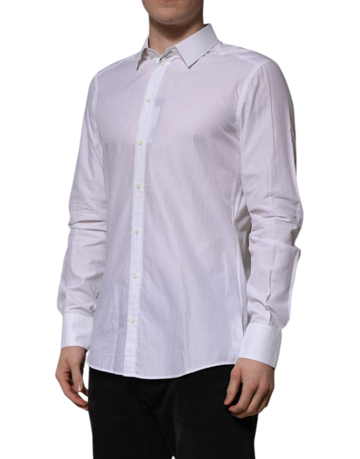 Dolce & Gabbana White Cotton MARTINI Long Sleeve Formal Shirt by Dolce & Gabbana outlet now on sale