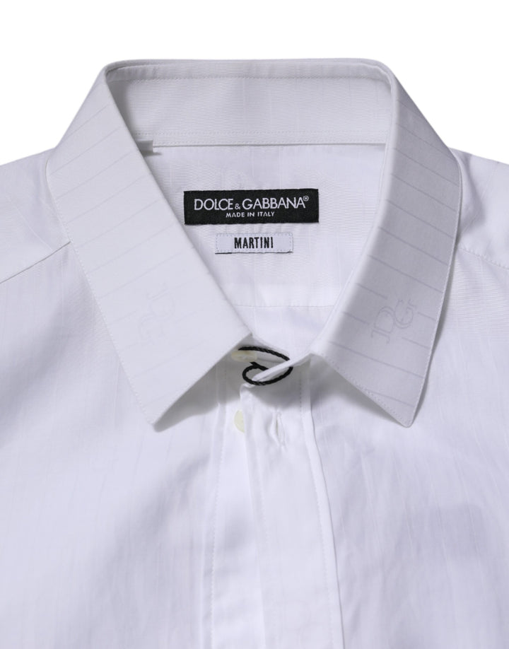 Dolce & Gabbana White Cotton MARTINI Long Sleeve Formal Shirt by Dolce & Gabbana outlet now on sale