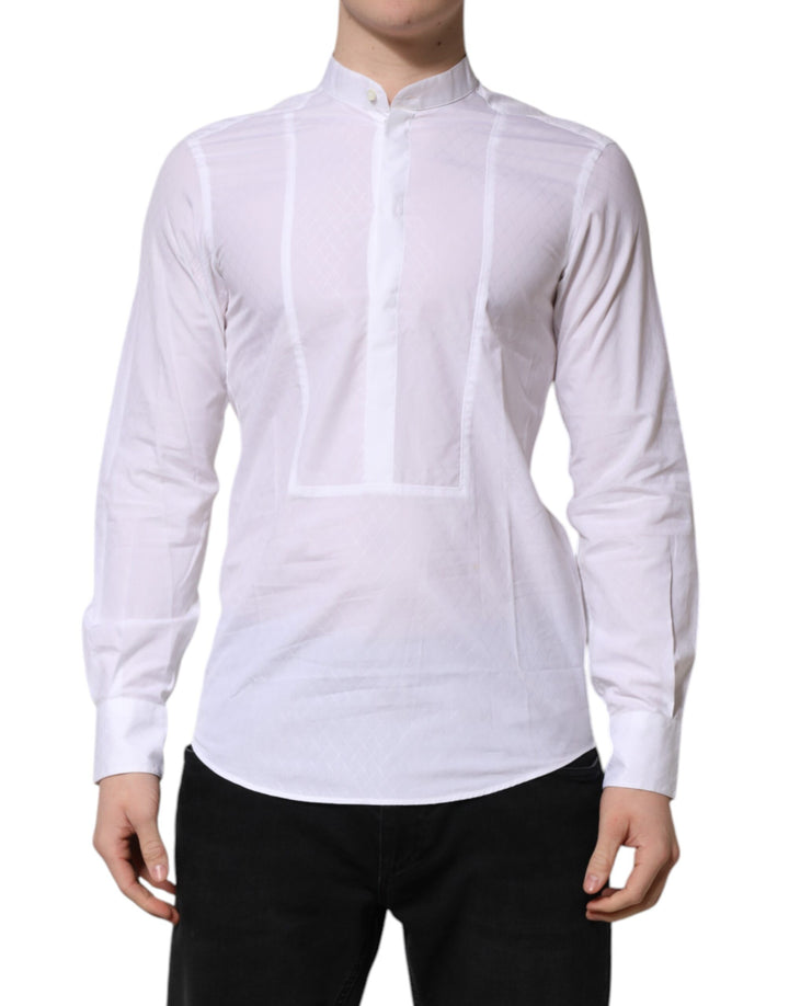 Dolce & Gabbana White Cotton Slim Long Sleeves Formal Shirt by Dolce & Gabbana outlet now on sale