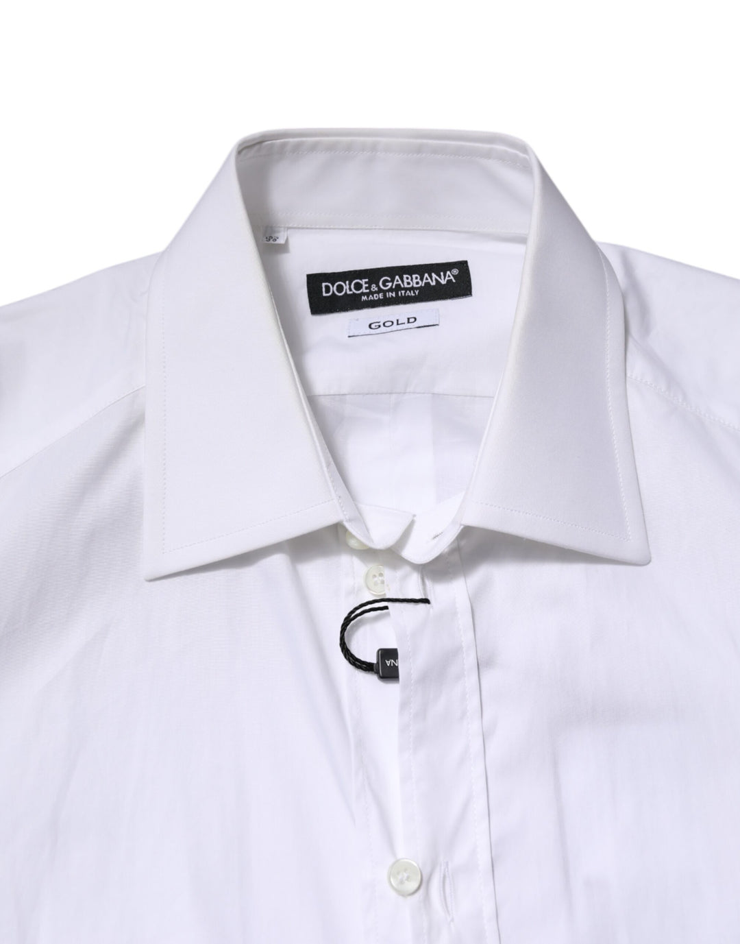 Dolce & Gabbana White GOLD Long Sleeves Dress Men Formal Shirt by Dolce & Gabbana outlet now on sale