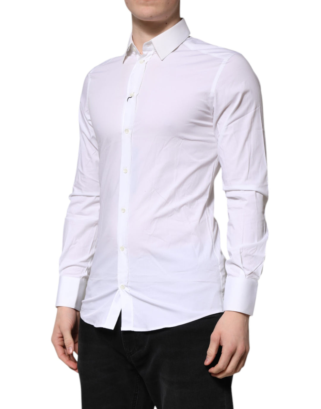 Dolce & Gabbana White GOLD Long Sleeves Dress Formal Shirt by Dolce & Gabbana outlet now on sale