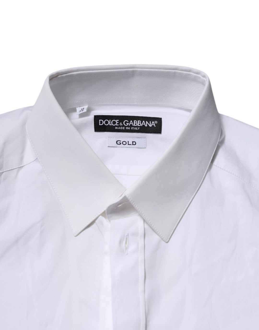 Dolce & Gabbana White GOLD Long Sleeves Dress Formal Shirt by Dolce & Gabbana outlet now on sale