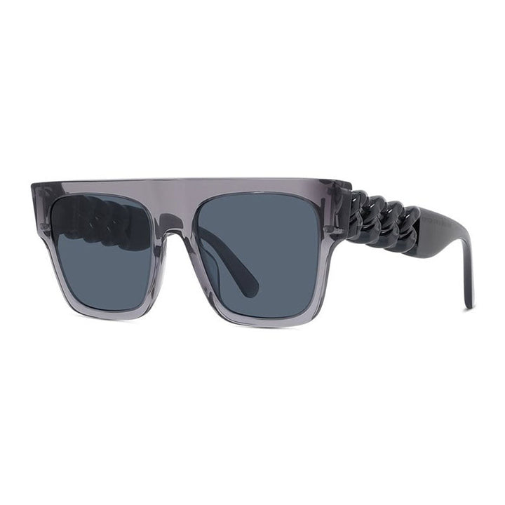 Stella McCartney Sunglasses Square Full Rim, Transparent Grey Frame and Smoke Lens SC40053I20A