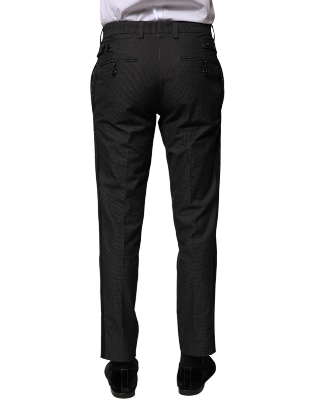 Dolce &amp; Gabbana Sample Sale Dolce &amp; Gabbana Gray Cotton Patterned Formal Pants - | Designer outlet