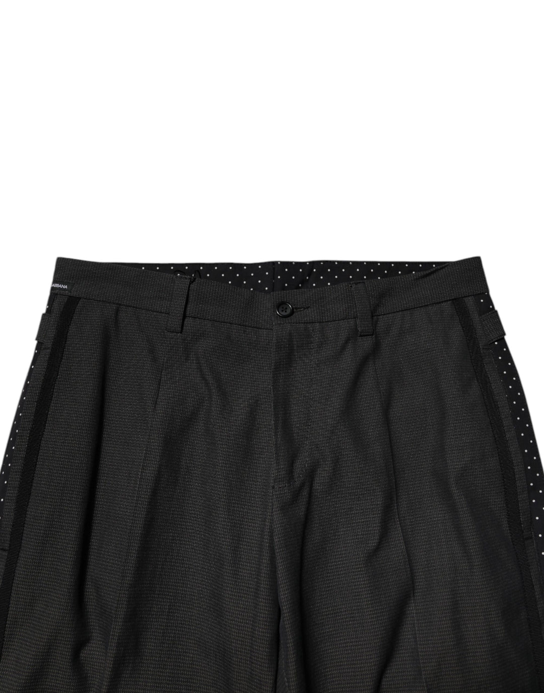 Dolce &amp; Gabbana Sample Sale Dolce &amp; Gabbana Gray Cotton Patterned Formal Pants - | Designer outlet
