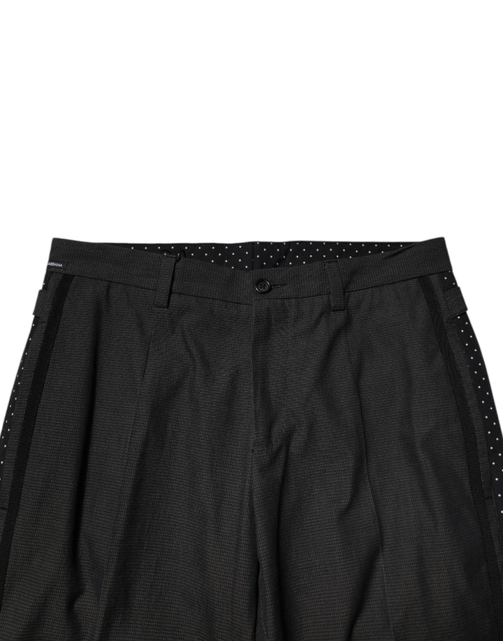 Dolce &amp; Gabbana Sample Sale Dolce &amp; Gabbana Gray Cotton Patterned Formal Pants - | Designer outlet