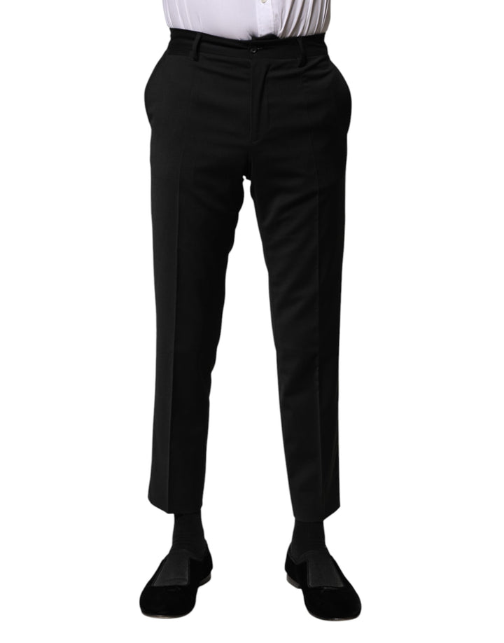 Dolce &amp; Gabbana Sample Sale Dolce &amp; Gabbana Black Wool Formal Men Cropped Pants - | Designer outlet