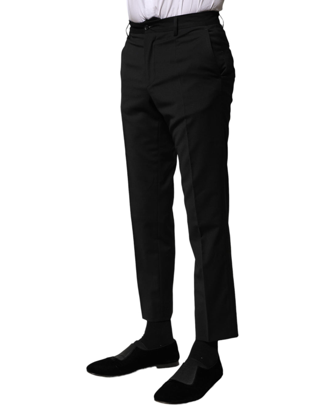 Dolce &amp; Gabbana Sample Sale Dolce &amp; Gabbana Black Wool Formal Men Cropped Pants - | Designer outlet