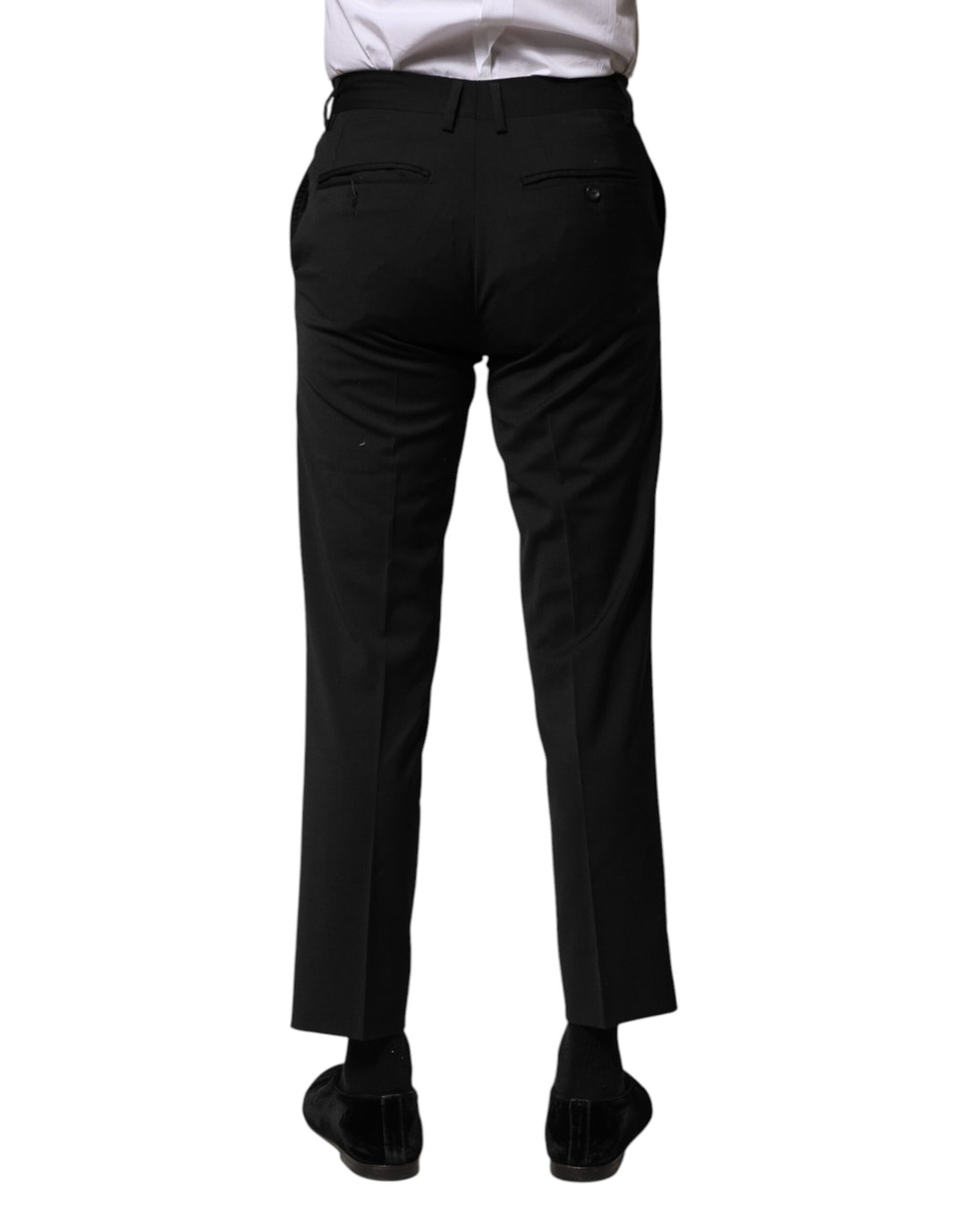 Dolce &amp; Gabbana Sample Sale Dolce &amp; Gabbana Black Wool Formal Men Cropped Pants - | Designer outlet