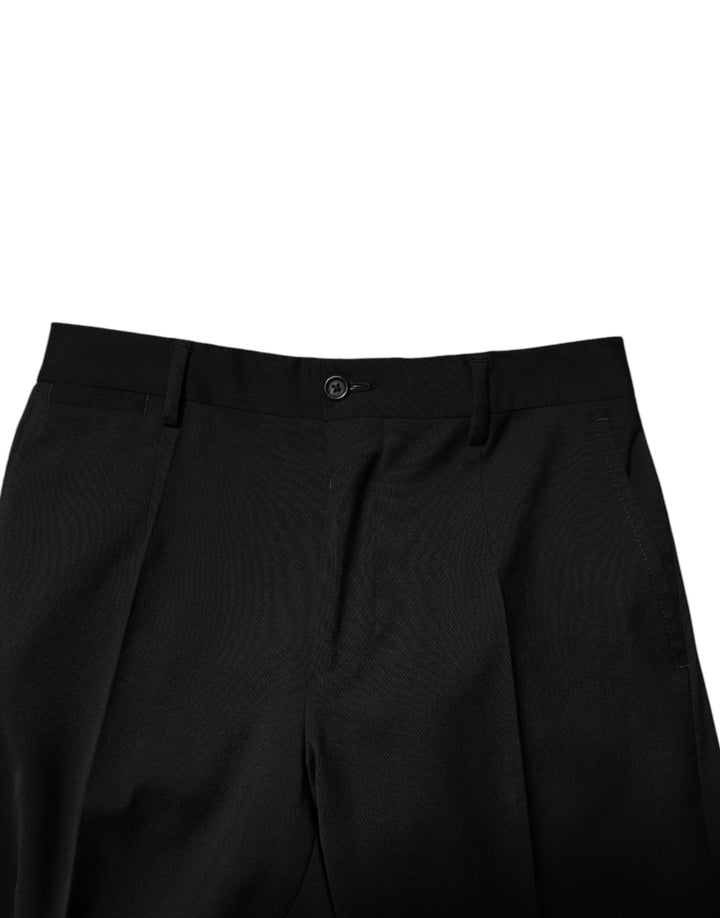 Dolce &amp; Gabbana Sample Sale Dolce &amp; Gabbana Black Wool Formal Men Cropped Pants - | Designer outlet