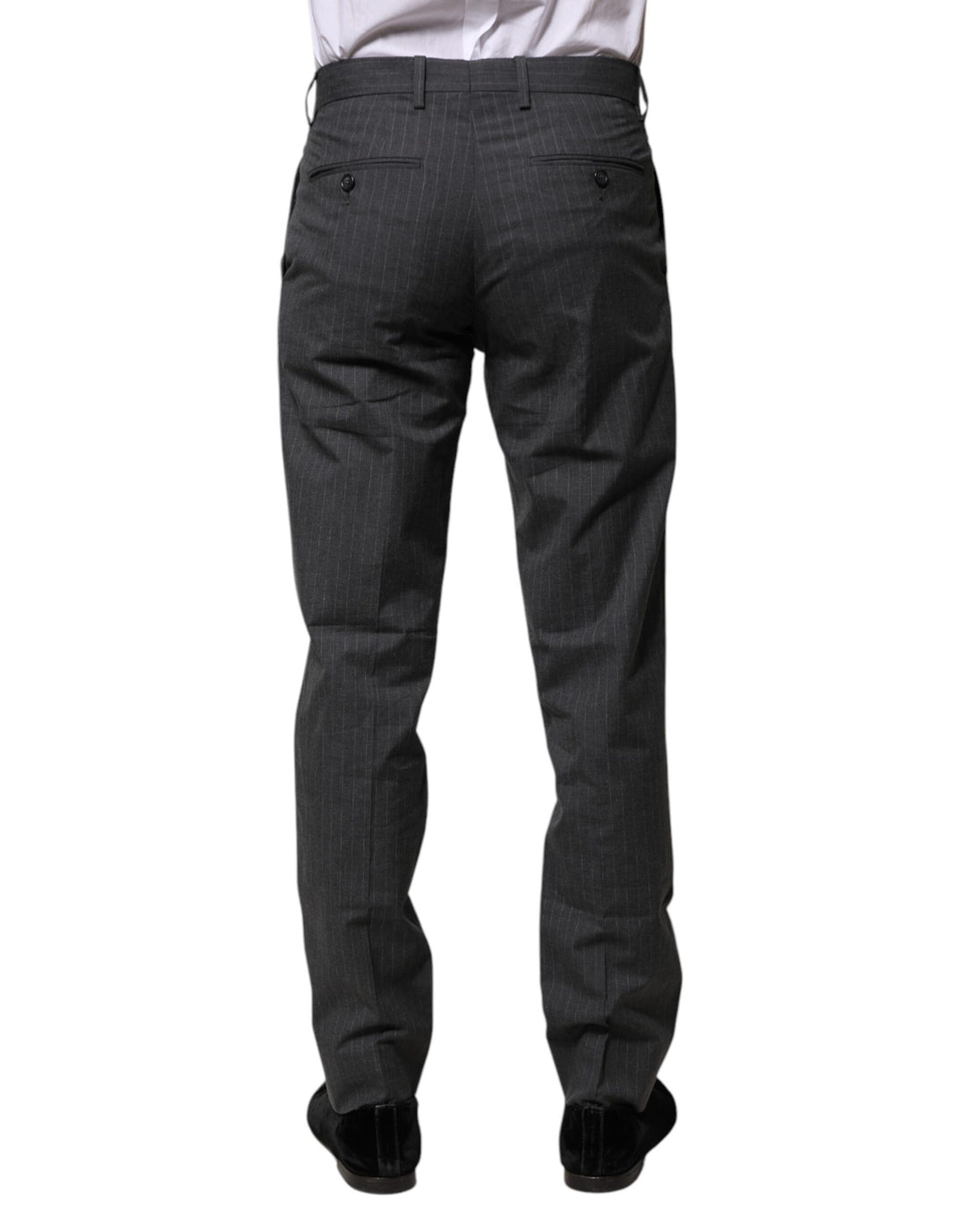 Dolce &amp; Gabbana Sample Sale Dolce &amp; Gabbana Gray Striped Cotton Formal Pants - | Designer outlet