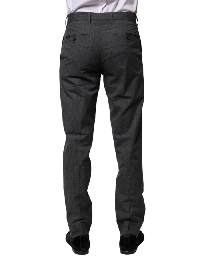 Dolce &amp; Gabbana Sample Sale Dolce &amp; Gabbana Gray Striped Cotton Formal Pants - | Designer outlet