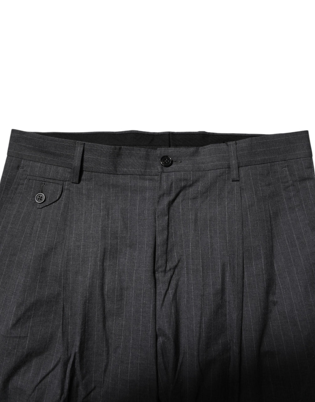 Dolce &amp; Gabbana Sample Sale Dolce &amp; Gabbana Gray Striped Cotton Formal Pants - | Designer outlet