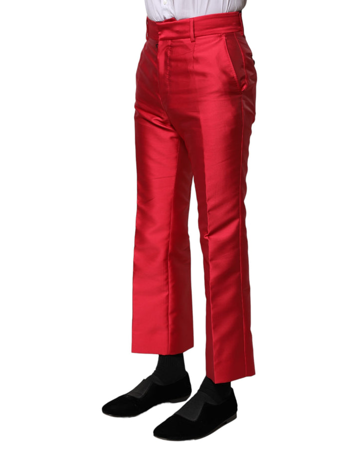 Dolce &amp; Gabbana Sample Sale Dolce &amp; Gabbana Red Polyester Cropped Dress Pants - | Designer outlet