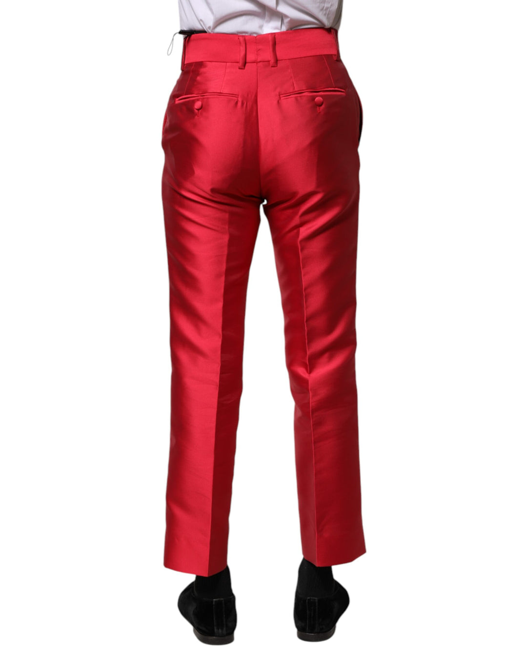 Dolce &amp; Gabbana Sample Sale Dolce &amp; Gabbana Red Polyester Cropped Dress Pants - | Designer outlet