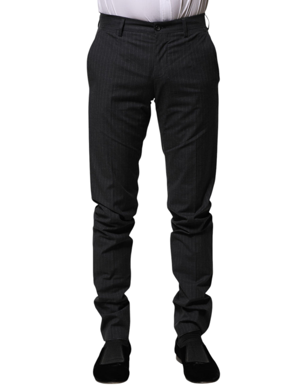 Dolce &amp; Gabbana Sample Sale Dolce &amp; Gabbana Gray Striped Cotton Formal Pants - | Designer outlet