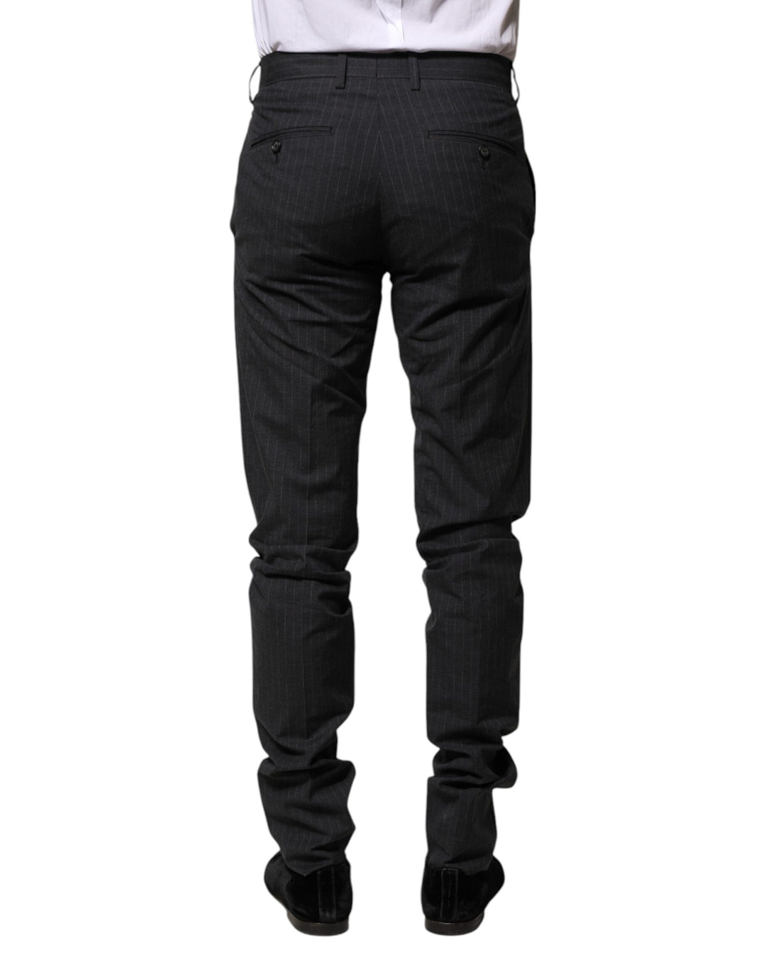 Dolce &amp; Gabbana Sample Sale Dolce &amp; Gabbana Gray Striped Cotton Formal Pants - | Designer outlet