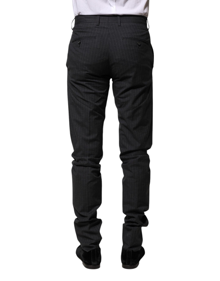 Dolce &amp; Gabbana Sample Sale Dolce &amp; Gabbana Gray Striped Cotton Formal Pants - | Designer outlet