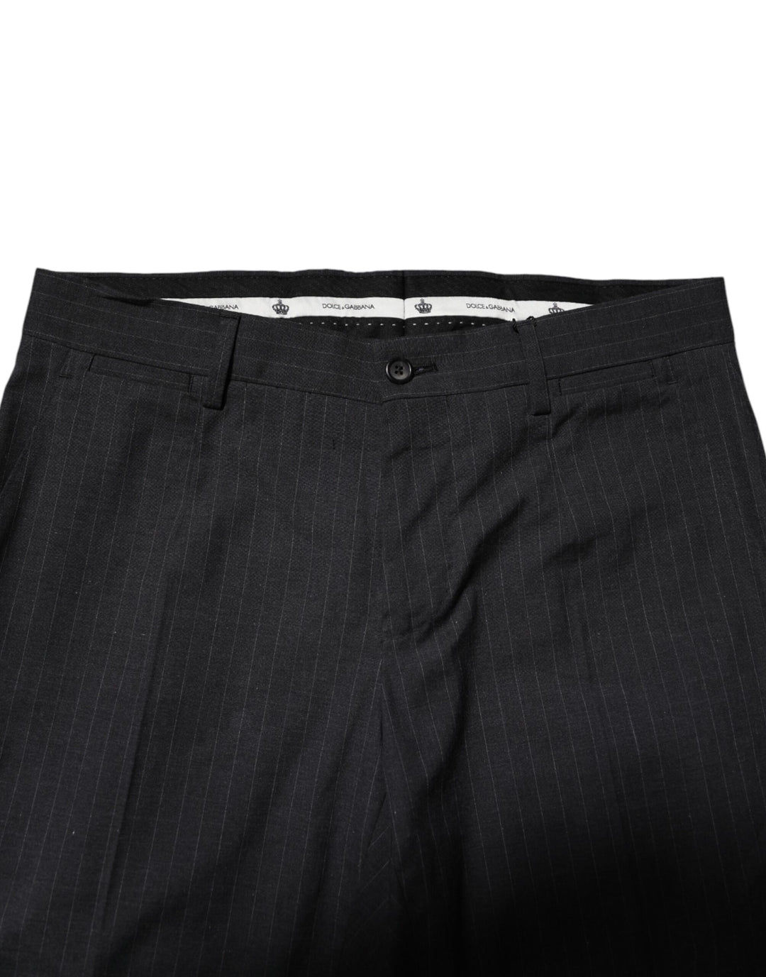 Dolce &amp; Gabbana Sample Sale Dolce &amp; Gabbana Gray Striped Cotton Formal Pants - | Designer outlet